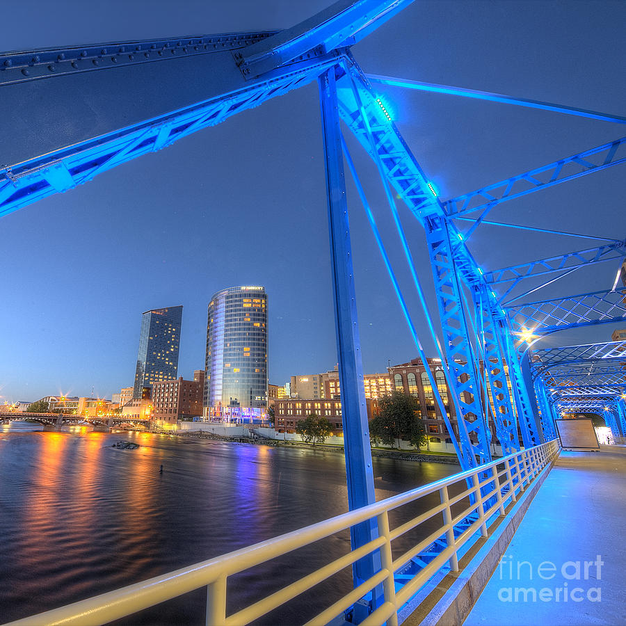 Bridge Photograph - Grand Rapids  #9 by Twenty Two North Photography