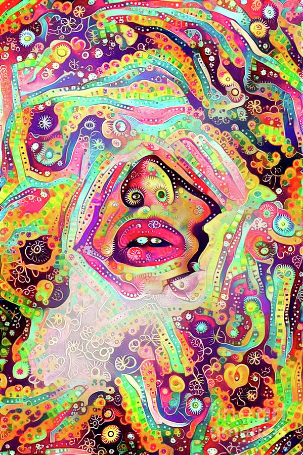Hidden Face with Lipstick #9 Digital Art by Amy Cicconi