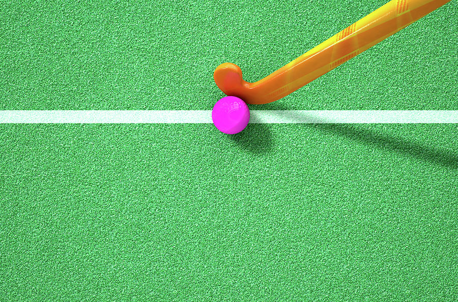 hockey-stick-and-ball-digital-art-by-allan-swart