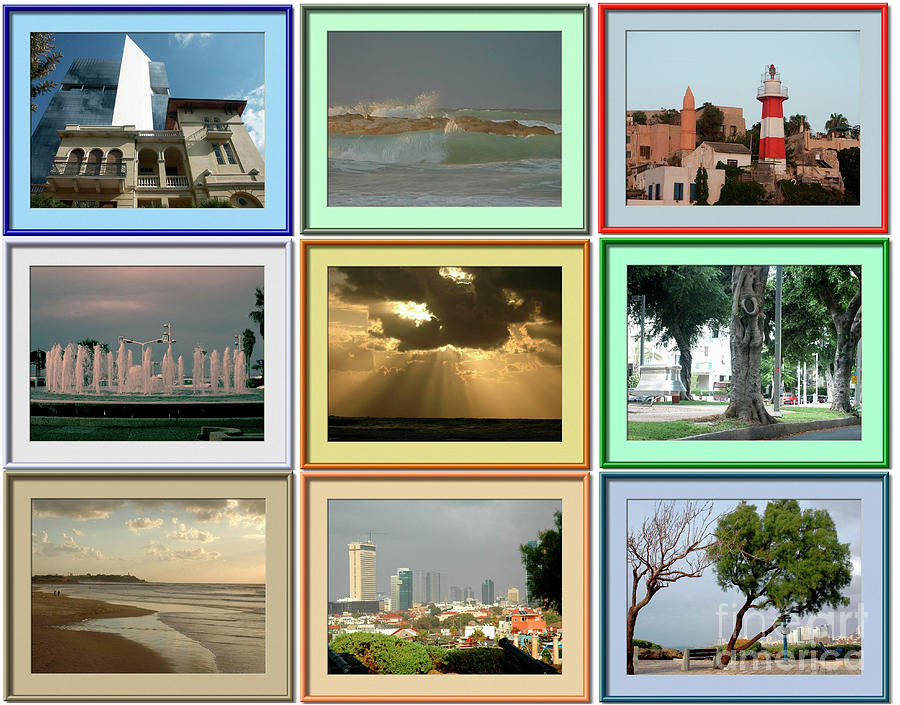 9 image Collage of Tel Aviv, Israel 1 Photograph by Tomi Junger