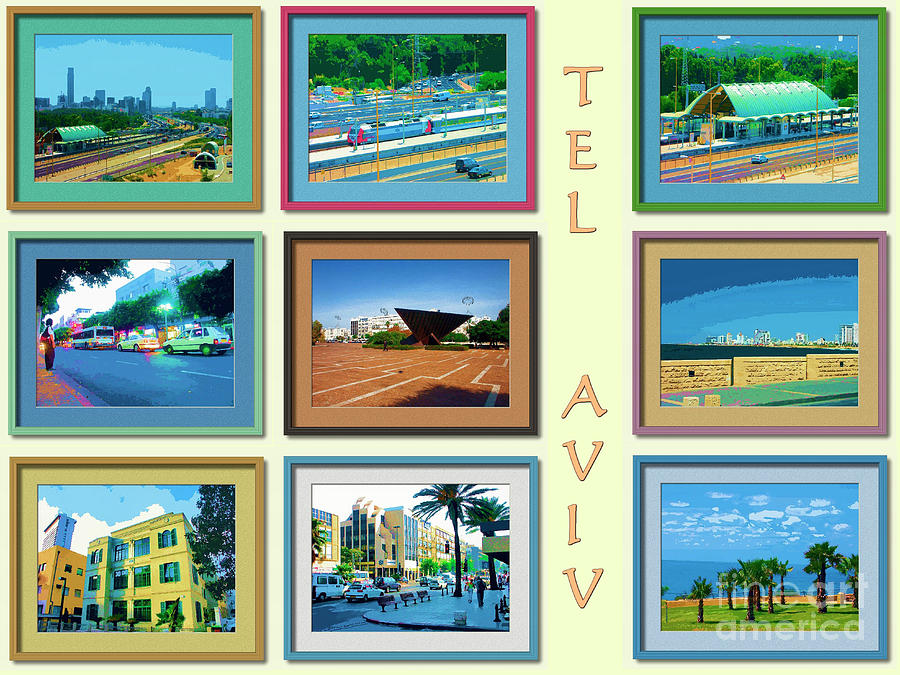 9 image Collage of Tel Aviv, Israel 2 Photograph by Tomi Junger