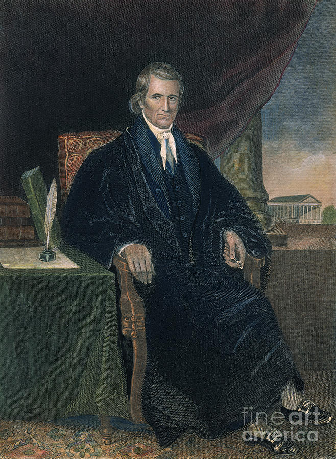Portrait Photograph - John Marshall (1755-1835) #9 by Granger