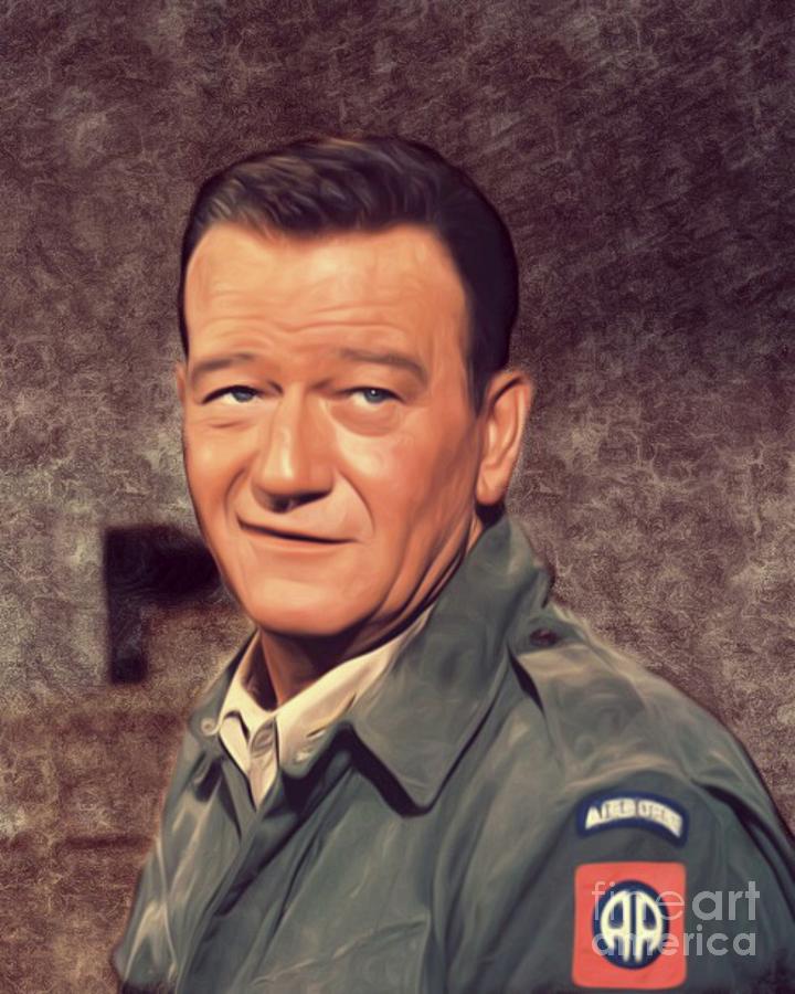 Hollywood Painting - John Wayne, Actor #9 by Esoterica Art Agency