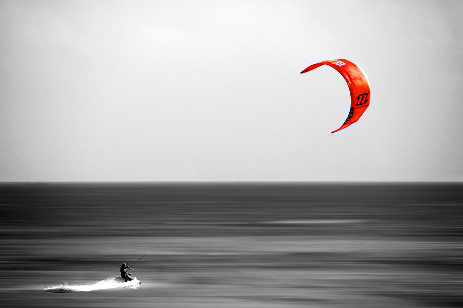 Kite Surfer #9 Photograph by Chris Day