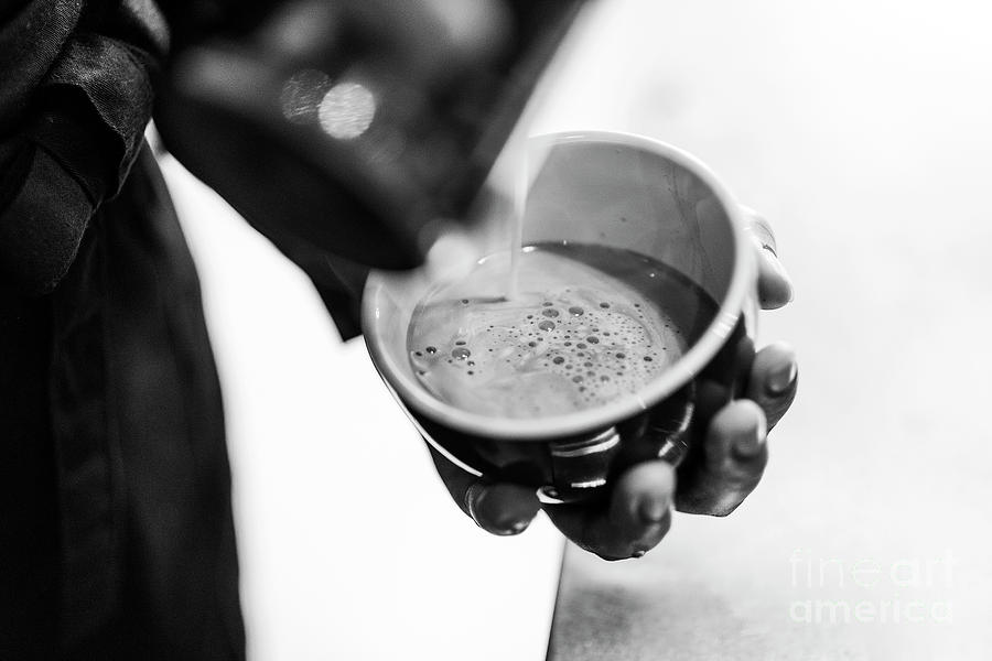 Making Espresso Coffee Close Up Detail With Modern Machine #9 Photograph by JM Travel Photography