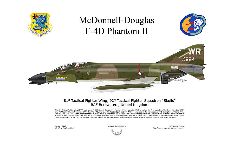 McDonnell Douglas F-4D Phantom II #1 Digital Art by Arthur Eggers