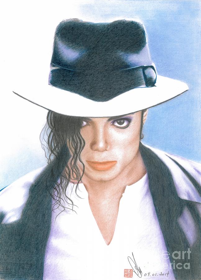 Michael Jackson #Three Drawing by Eliza Lo