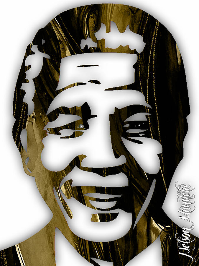 Nelson Mandela Collection #9 Mixed Media by Marvin Blaine