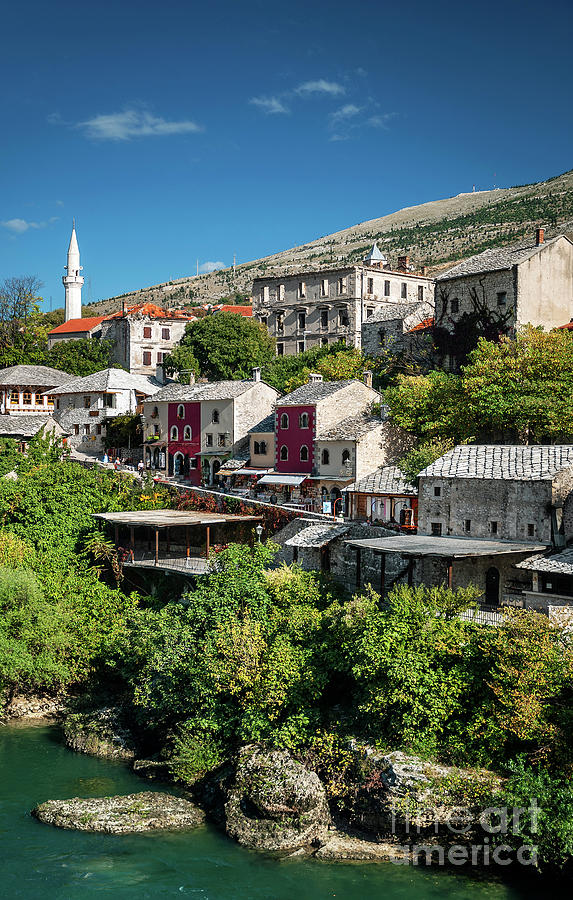 Neretva River And Old Town Of Mostar Bosnia View #9 Photograph by JM Travel Photography