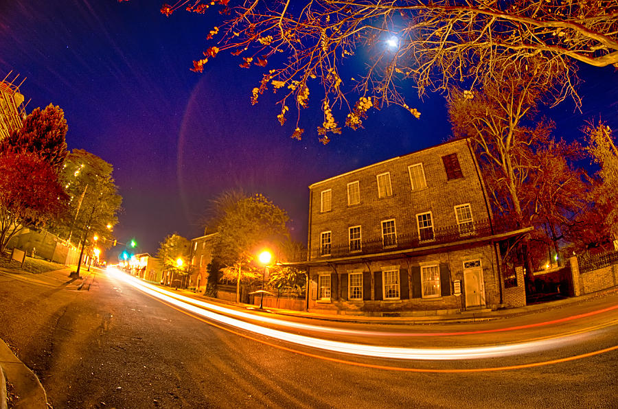 Night Scenes Around Olde York White Rose City South Carolina #9 Photograph by Alex Grichenko
