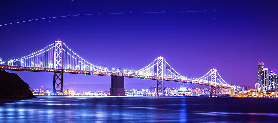Oakland Bay Bridge Views Near San Francisco California In The Ev #9 Photograph by Alex Grichenko