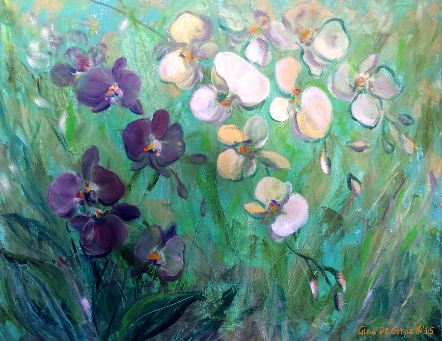 Orchids #9 Painting by Gina De Gorna