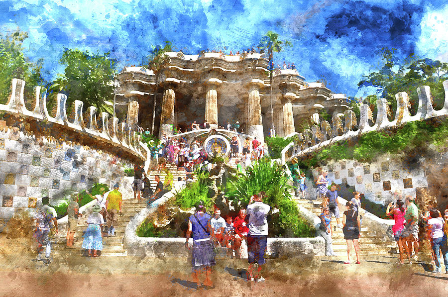 Parc Guell in Barcelona Spain #9 Photograph by Brandon Bourdages