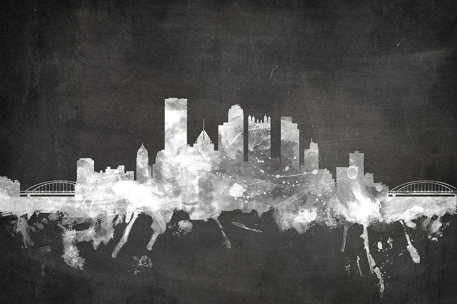 Pittsburgh Pennsylvania Skyline #9 Digital Art by Michael Tompsett