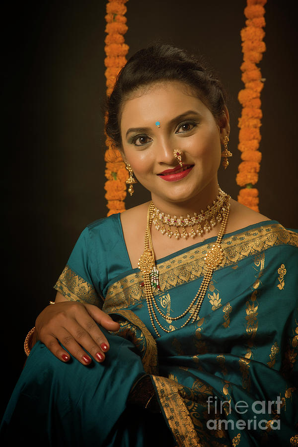 Portrait of Indian Lady #9 Photograph by Kiran Joshi