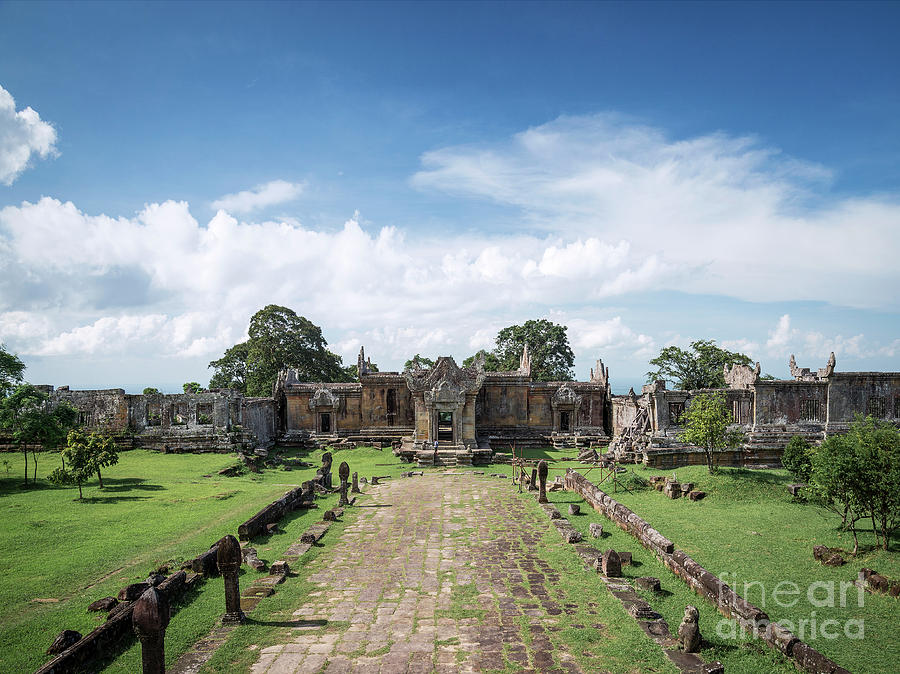 Preah Vihear Famous Ancient Temple Ruins Landmark In Cambodia #9 Photograph by JM Travel Photography