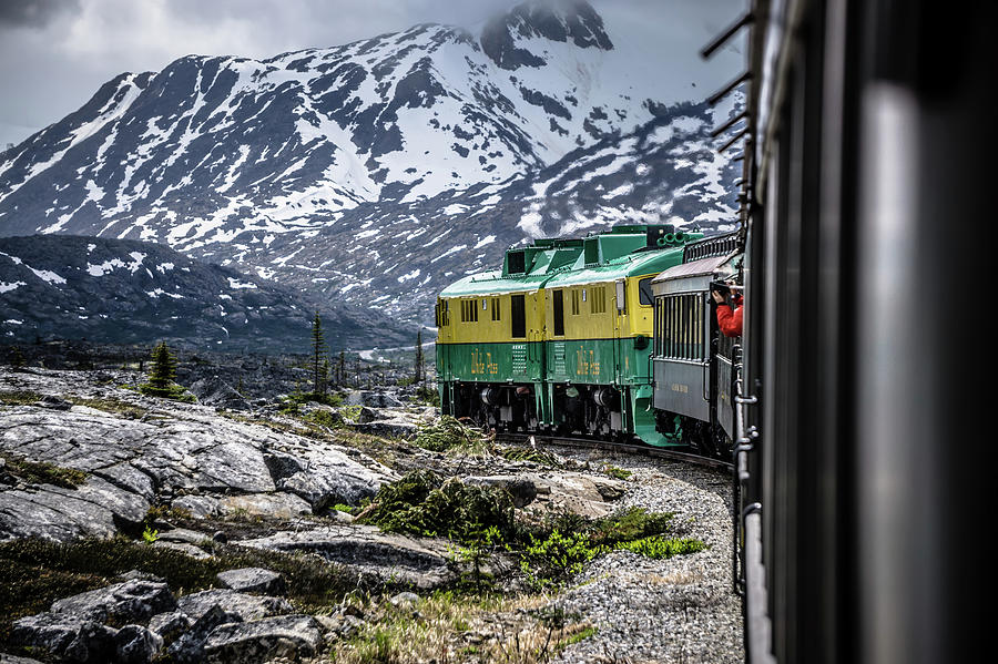 Scenic train from Skagway to White Pass Alaska #9 Photograph by Alex Grichenko