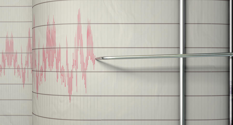 Seismic Digital Art - Seismograph Earthquake Activity #9 by Allan Swart