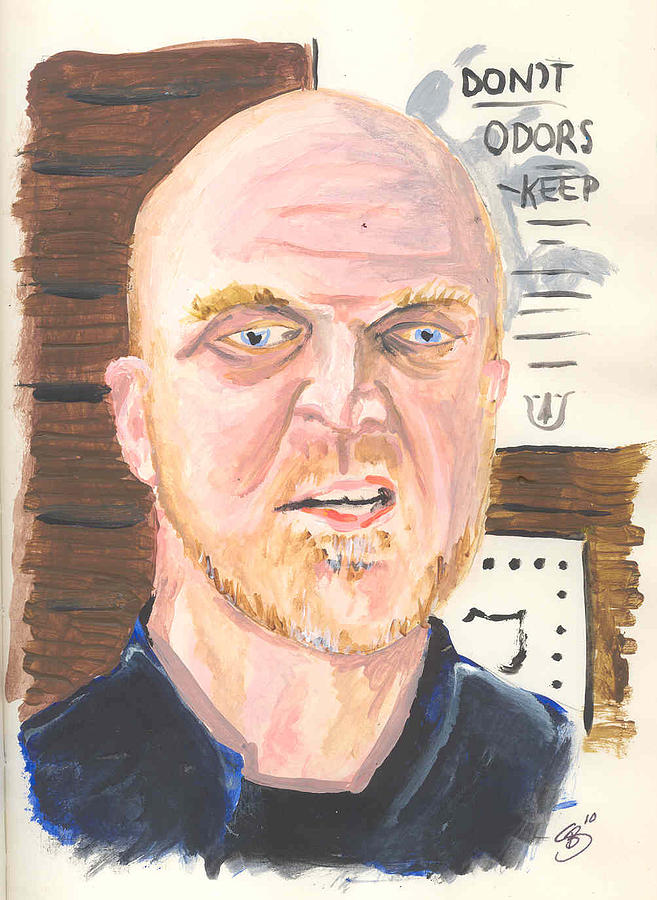 Self-portraits Painting - Self-Portrait  #9 by Stuart Bracewell