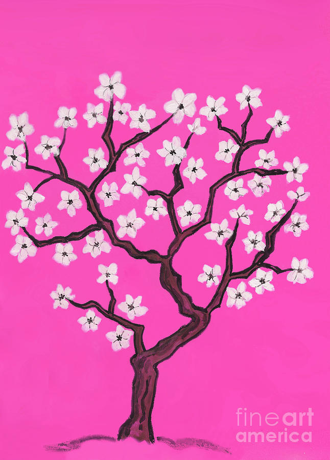 Spring tree in blossom, painting #9 Painting by Irina Afonskaya