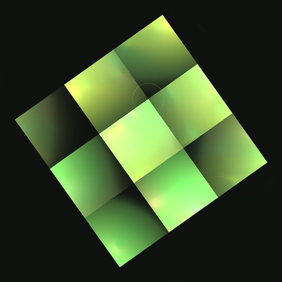 9 Square Box Lime  Digital Art by Doug Morgan