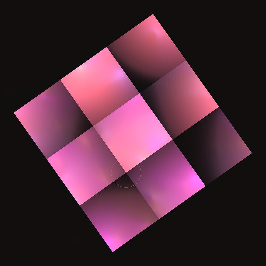 9 Square Box Mauve Pink Digital Art by Doug Morgan