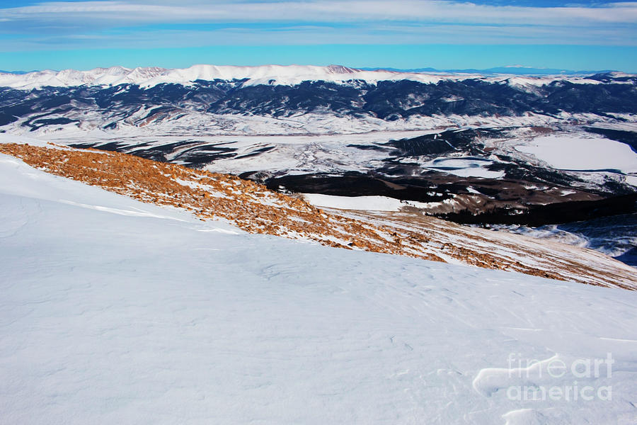 Summit of Mount Elbert Colorado in Winter #9 Photograph by Steven Krull