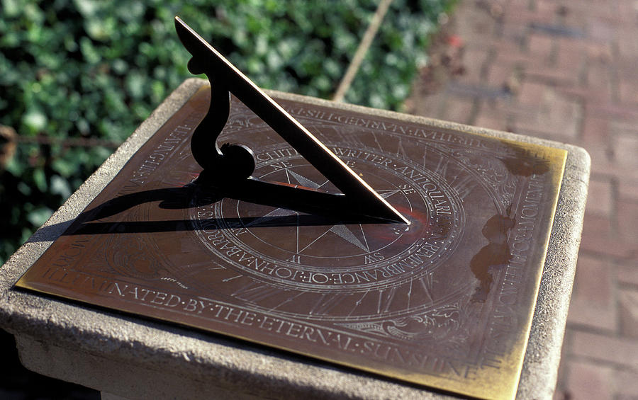 Sundial In Colonial Williamsburg Photograph
