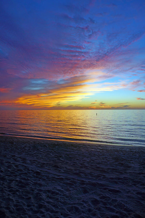Sunset Photograph - Sunset at Delnor Wiggins Pass State Park in Naples, FL by Robb Stan