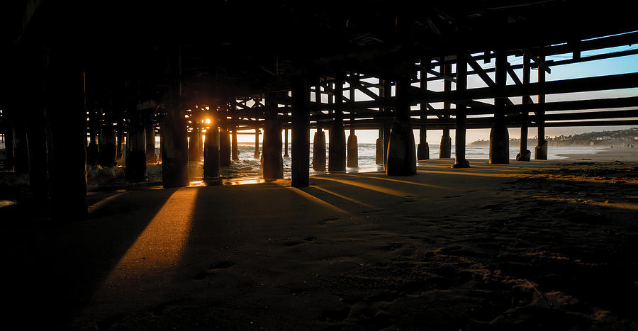 Sunset at Pacific Beach Pier - Crystal Pier - Mission Bay, San D #9 Photograph by Ryan Kelehar