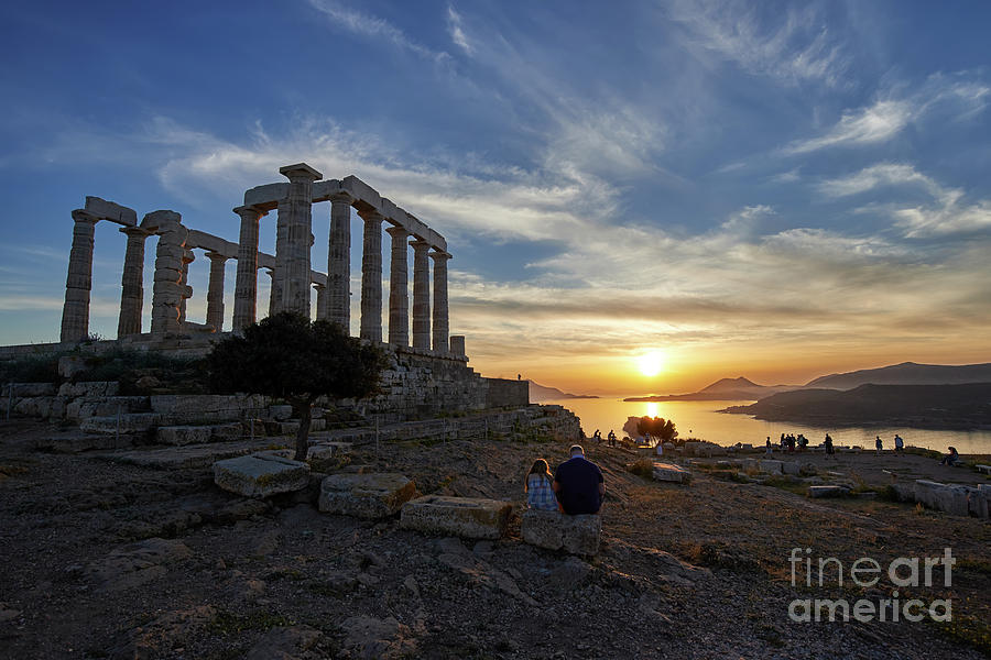 Temple of Poseidon during sunset #9 Photograph by George Atsametakis