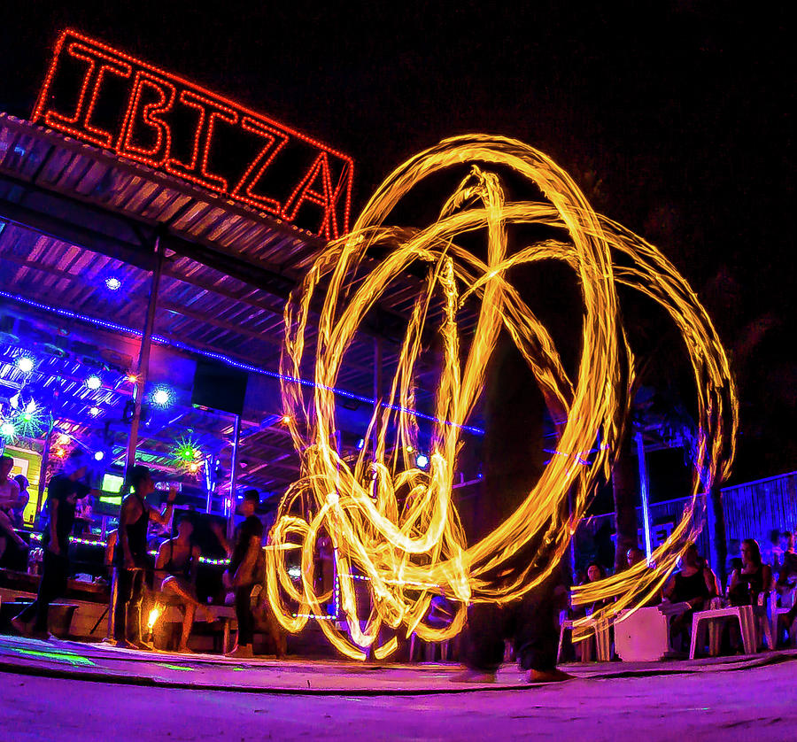 Thailand - Koh Phi Phi Don - Club Ibiza Fire Spinning Performers #9 Photograph by Ryan Kelehar