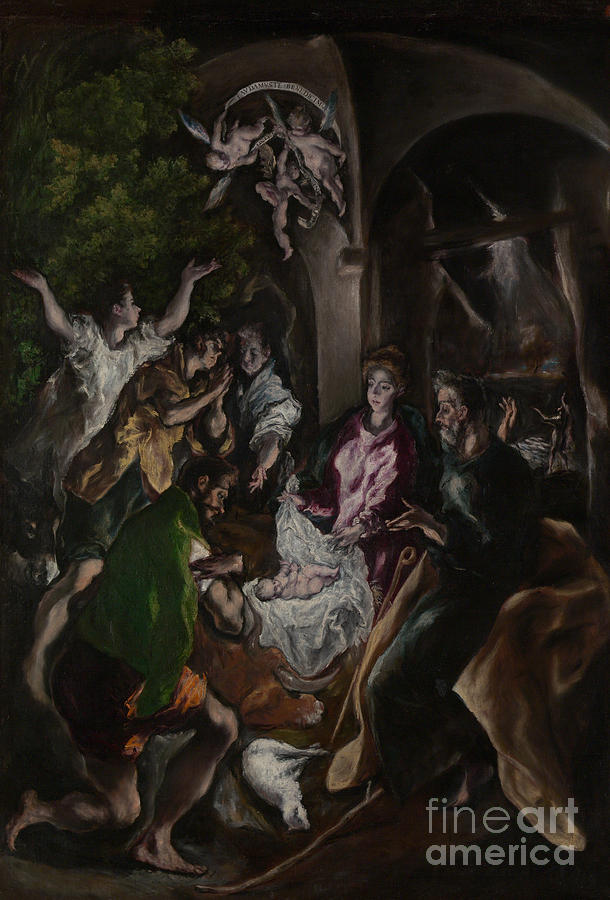 The Adoration of the Shepherds Painting by El Greco