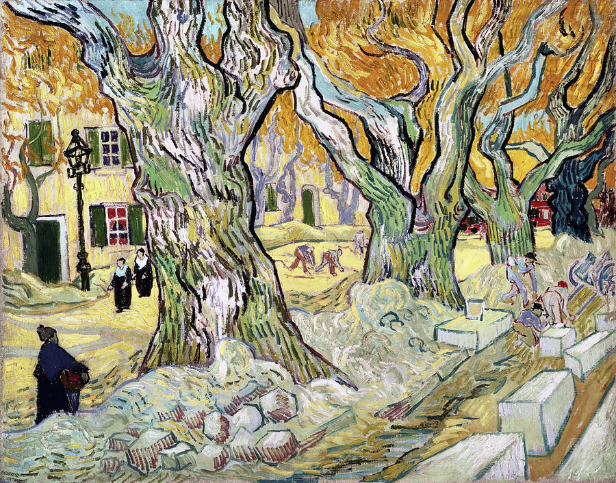 The Road Menders #9 Painting by Vincent van Gogh