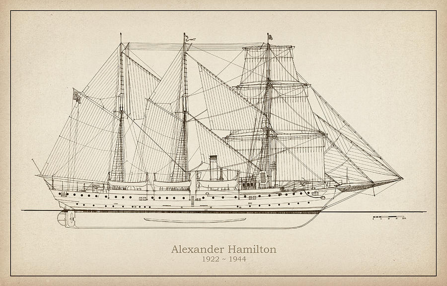 U.S. Coast Guard Cutter Alexander Hamilton Drawing by StockPhotosArt ...