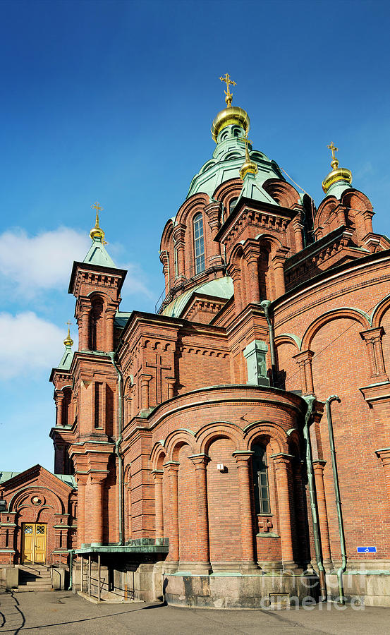 Uspenski orthodox church cathedral famous landmark in helsinki c #9 Photograph by JM Travel Photography