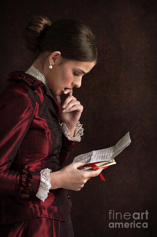 Victorian Woman Reading A Letter #9 Photograph by Lee Avison
