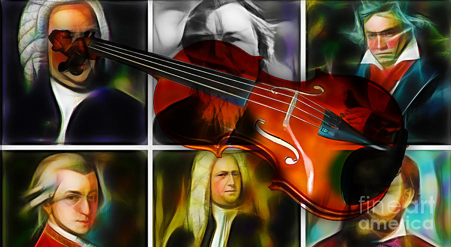 Music Mixed Media - Violin Collection #10 by Marvin Blaine