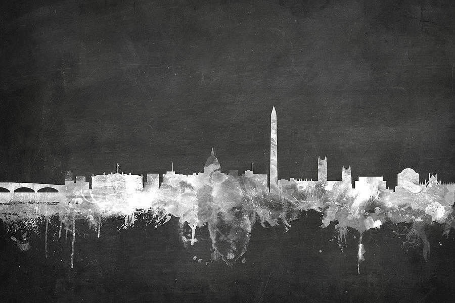 Washington DC Skyline #9 Digital Art by Michael Tompsett