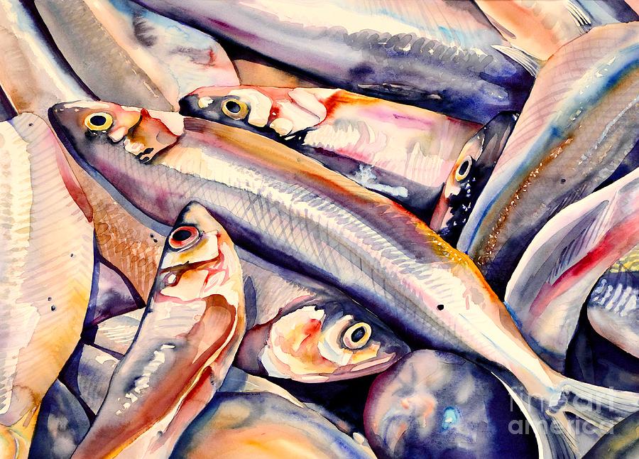 #90 Fish Market #90 Painting by William Lum
