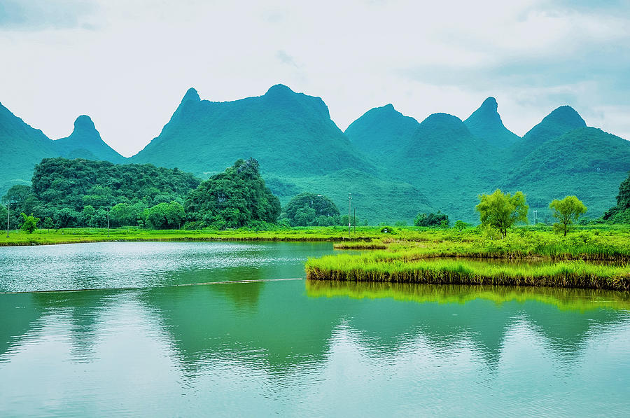 Karst rural scenery in spring #90 Photograph by Carl Ning