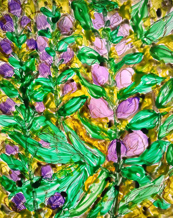 Abstract Painting - Divine Flowers #900 by Baljit Chadha