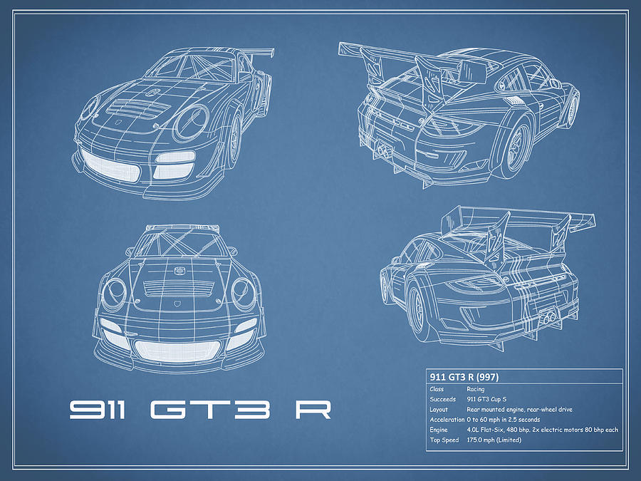 Porsche 911 blueprint