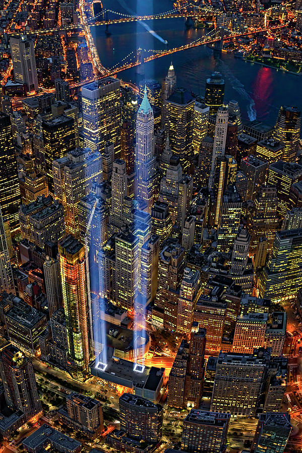 911 NYC Tribute In Light Photograph by Susan Candelario