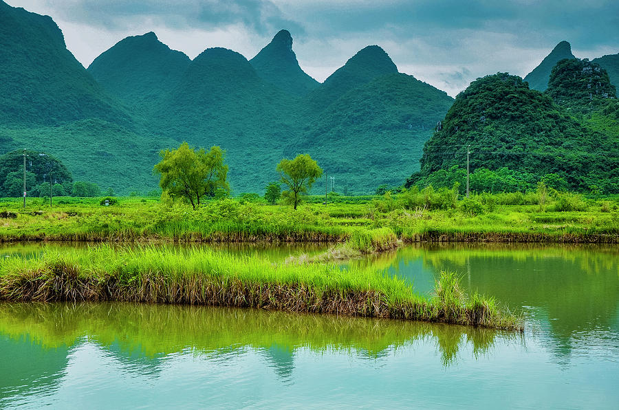 Karst rural scenery in spring #92 Photograph by Carl Ning