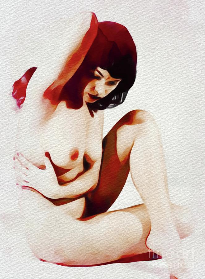 Vintage Style Nude Study, Erotic Art By Mary Bassett Poster By Esoterica Art Agency