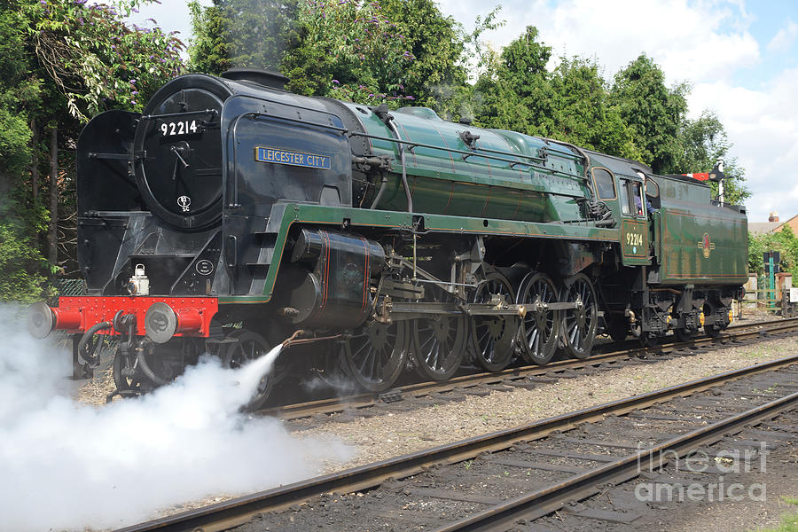 92214 Leicester City steam locomotive. Photograph by David Birchall