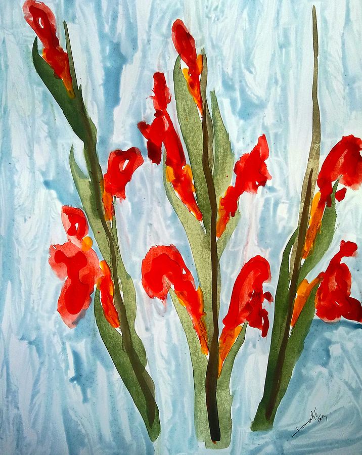 Abstract Painting - Divine Flowers #952 by Baljit Chadha
