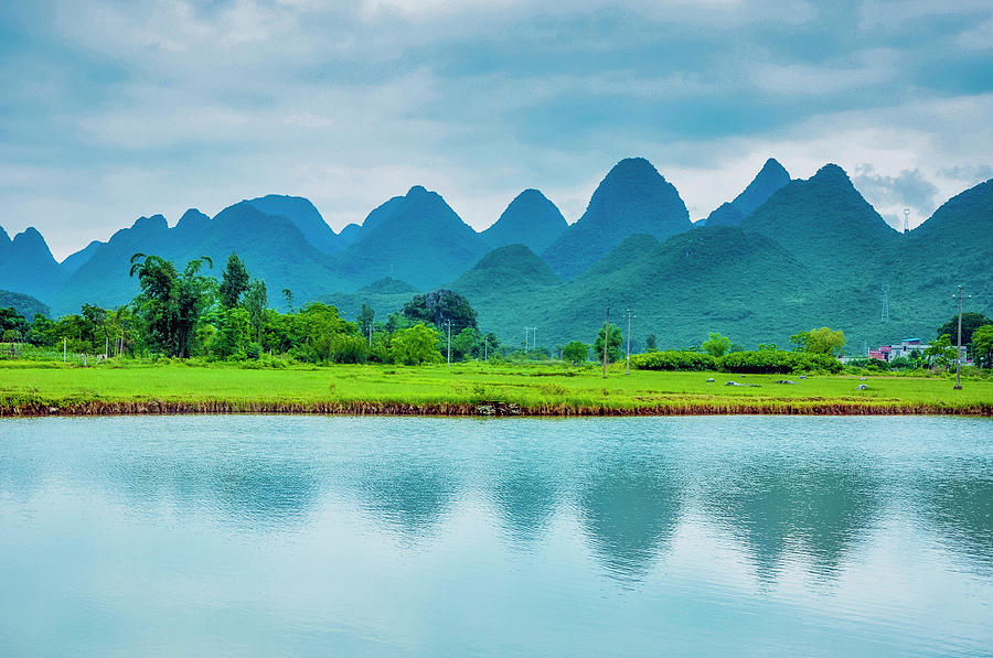 Karst rural scenery in spring #97 Photograph by Carl Ning