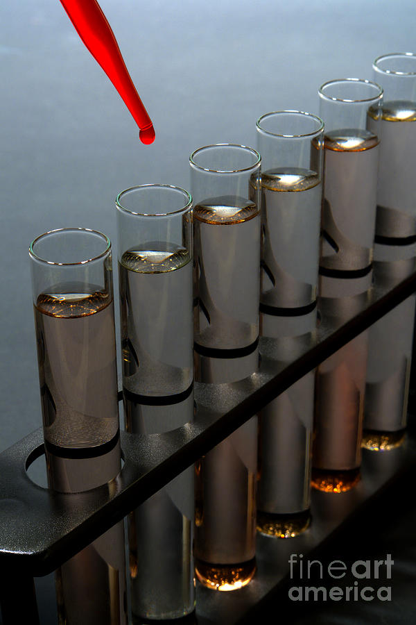 Device Photograph - Test Tubes in Science Research Lab #97 by Olivier Le Queinec